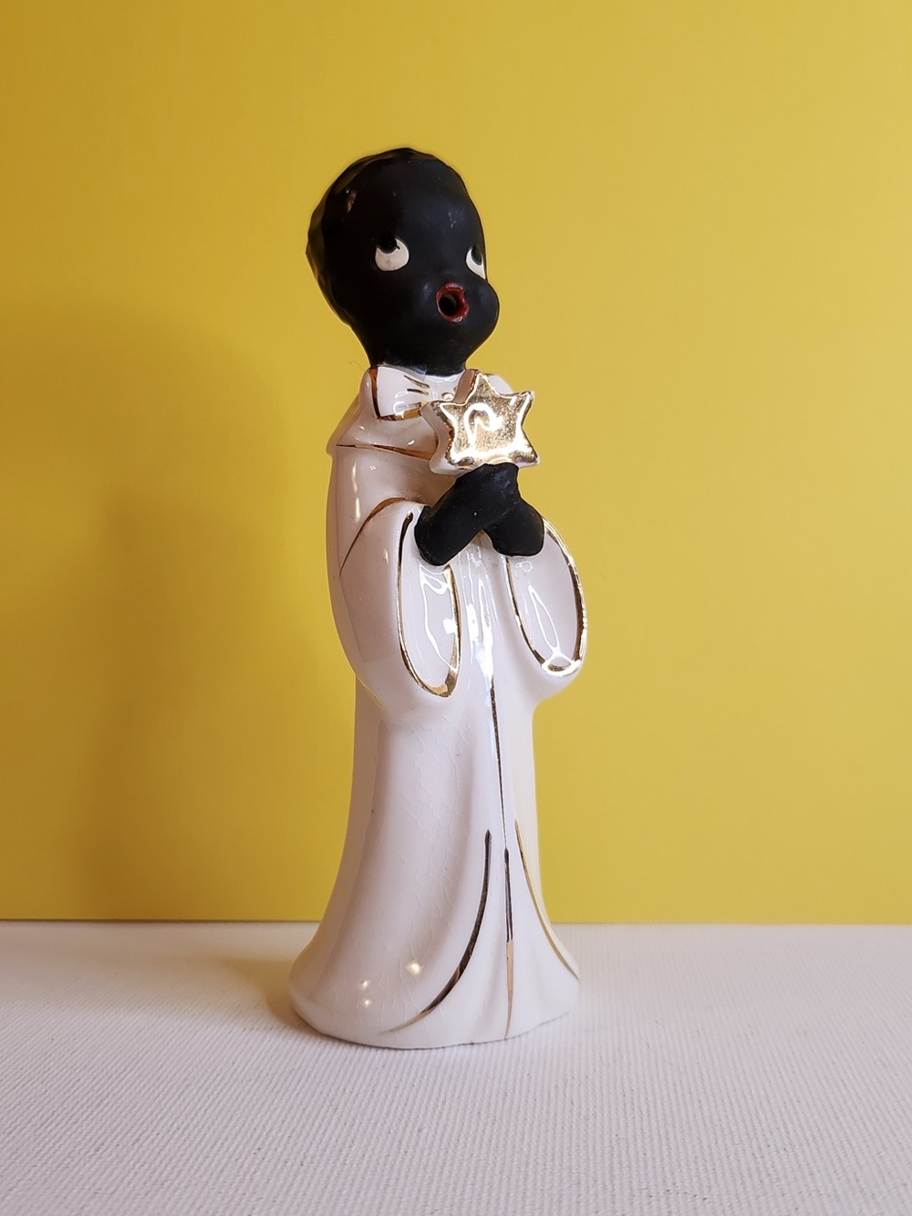 Vintage Mid-Century Lefton African American Choir Boy Caroler Christmas